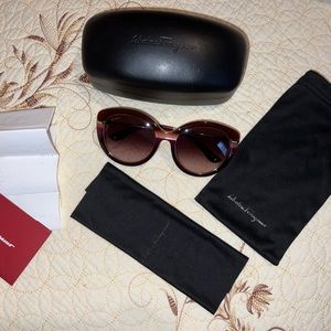 Salvatore Ferragamo 55 mm Purple Sunglasses